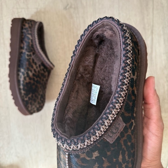UGG Wmns Tasman Caspian Slipper ‘Burnt Cedar Cheetah’ 1158350-BCDR Size 8 NEW - Picture 10 of 13